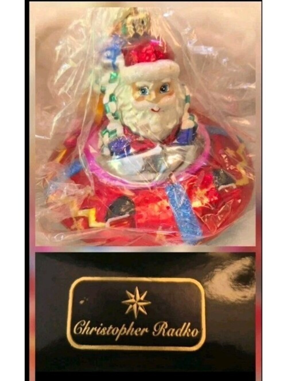 Christopher Radko 2000 Fantastic Galactic Santa Ornament, 5", NEW  w/Tags & Box!